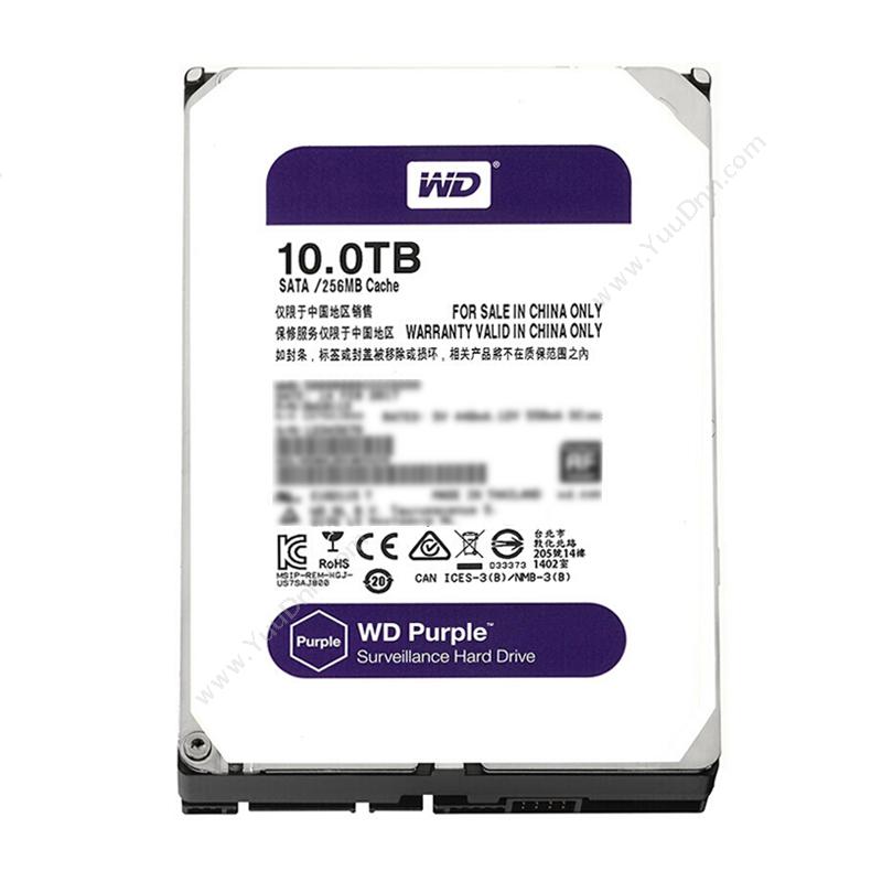 西部数据 WD WD101EJRX 紫盘(Purple)10TB SATA 监控硬盘