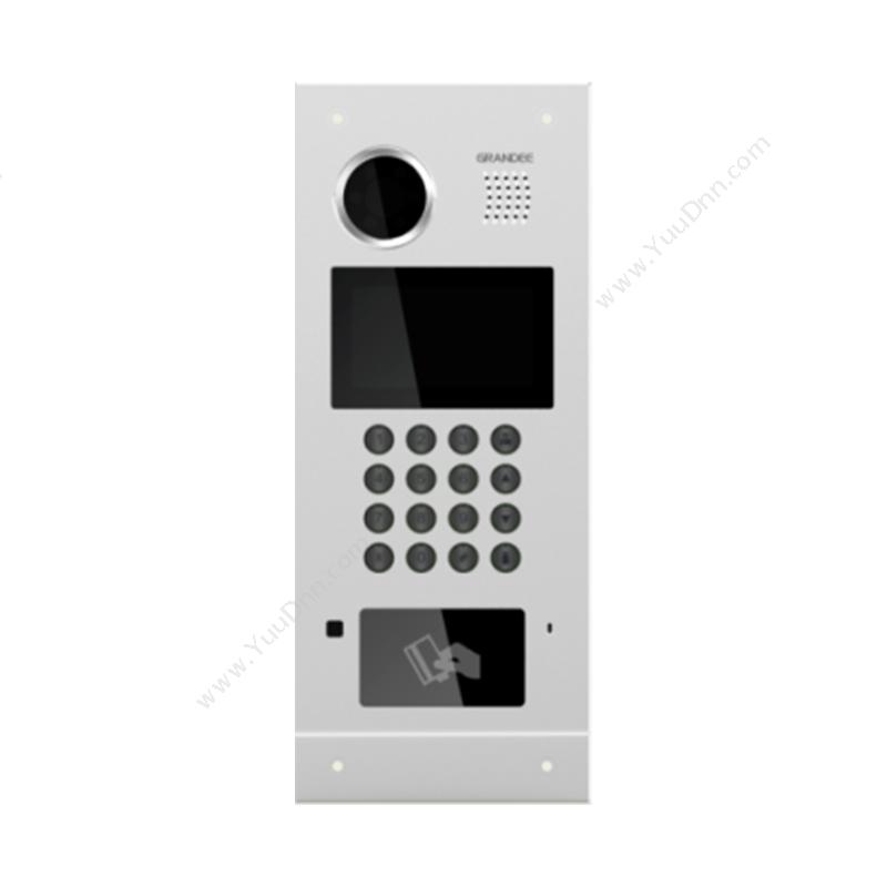 格蓝迪 Grandee GR-6D-996KL1-43W 数字可围墙机视门口机 机械按键 无读卡模块 楼宇对讲门口机