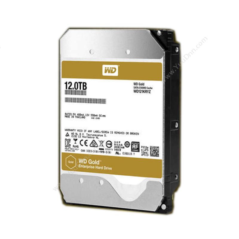 西部数据 WD Gold系列12TB企业级硬盘 WD121KRYZ 监控硬盘