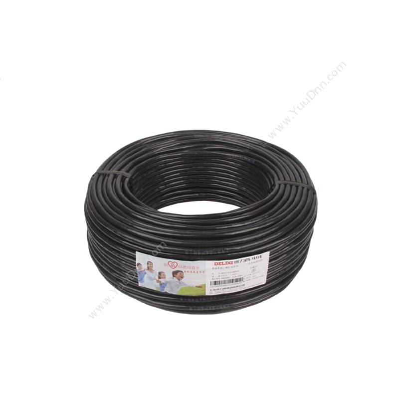 德力西 Delixi RVVP3*0.5 三芯屏蔽软电线 （黑） 100/卷定制 三芯电力电缆
