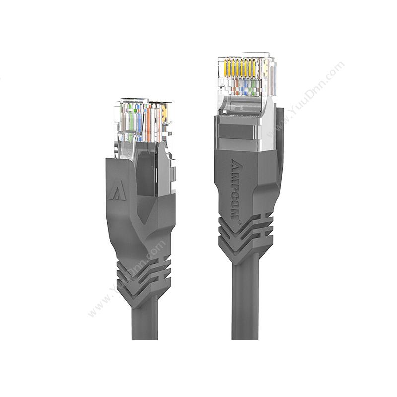 安普康 AmpCom 超五类非屏蔽无氧铜网络跳线 网络级 灰色 5米 AMC5EGY71650 超五类网线