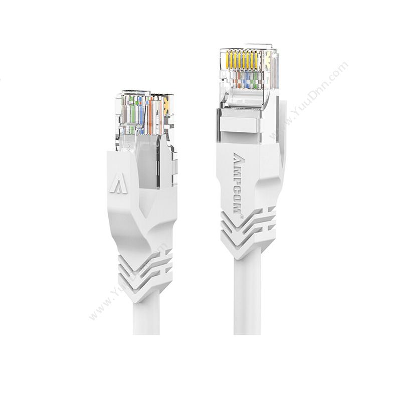 安普康 AmpCom 六类非屏蔽无氧铜网络跳线 网络级 （白） 2米 AMC6WT71820 六类网线