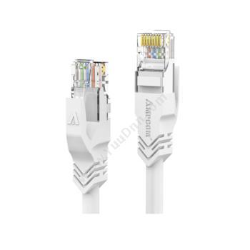 安普康 AmpCom 超五类非屏蔽无氧铜网络跳线 网络级 （白） 1米 AMC5EWT71610 超五类网线