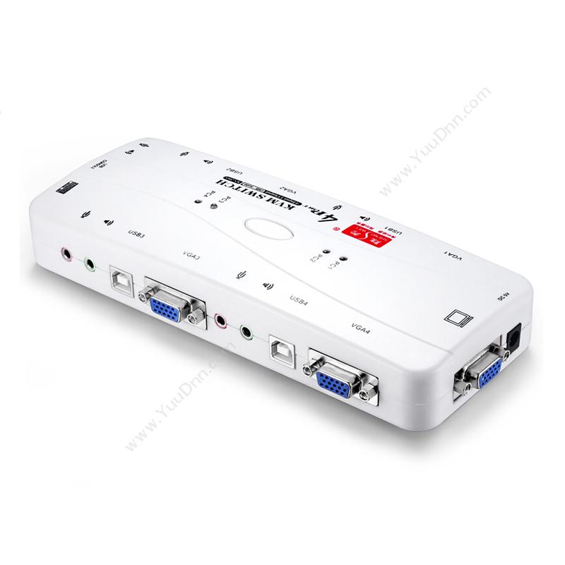 胜为 ShengWei KS-204A  USB 4口自动 配线 多电脑切换器带音频 KVM切换器