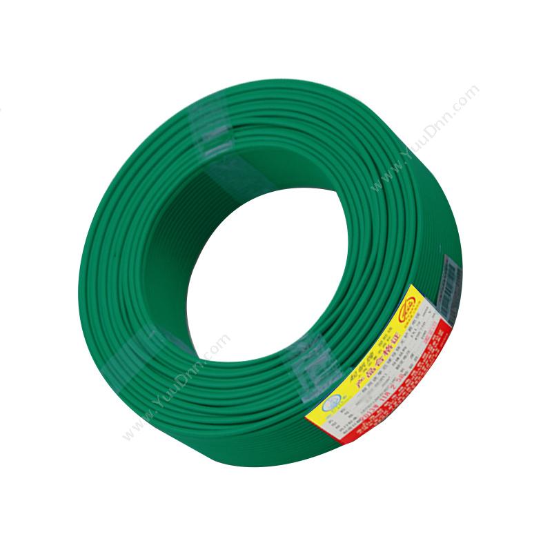 起帆 Qifan BV6 单芯布电线（绿） 100米/卷 单芯电力电缆
