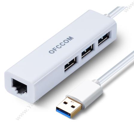 OFCCOM OFCCOM USB网线转换接口分线器hub 延长线网卡转网口 USB接口 2.0百兆 陶瓷白 其他配件