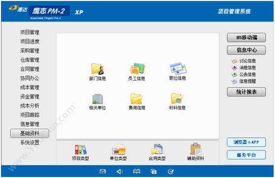 广州鹰志网络技术有限公司 速达鹰志PM2-XP （项目管理高级版） 项目管理