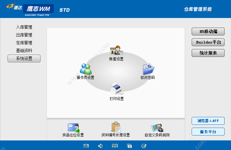 广州鹰志网络技术有限公司 速达鹰志WM-STD （仓库管理基础版） 进销存