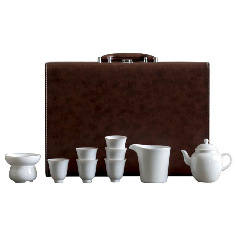 大润窑大润窑象牙白套装陶瓷茶具礼盒陶瓷茶具