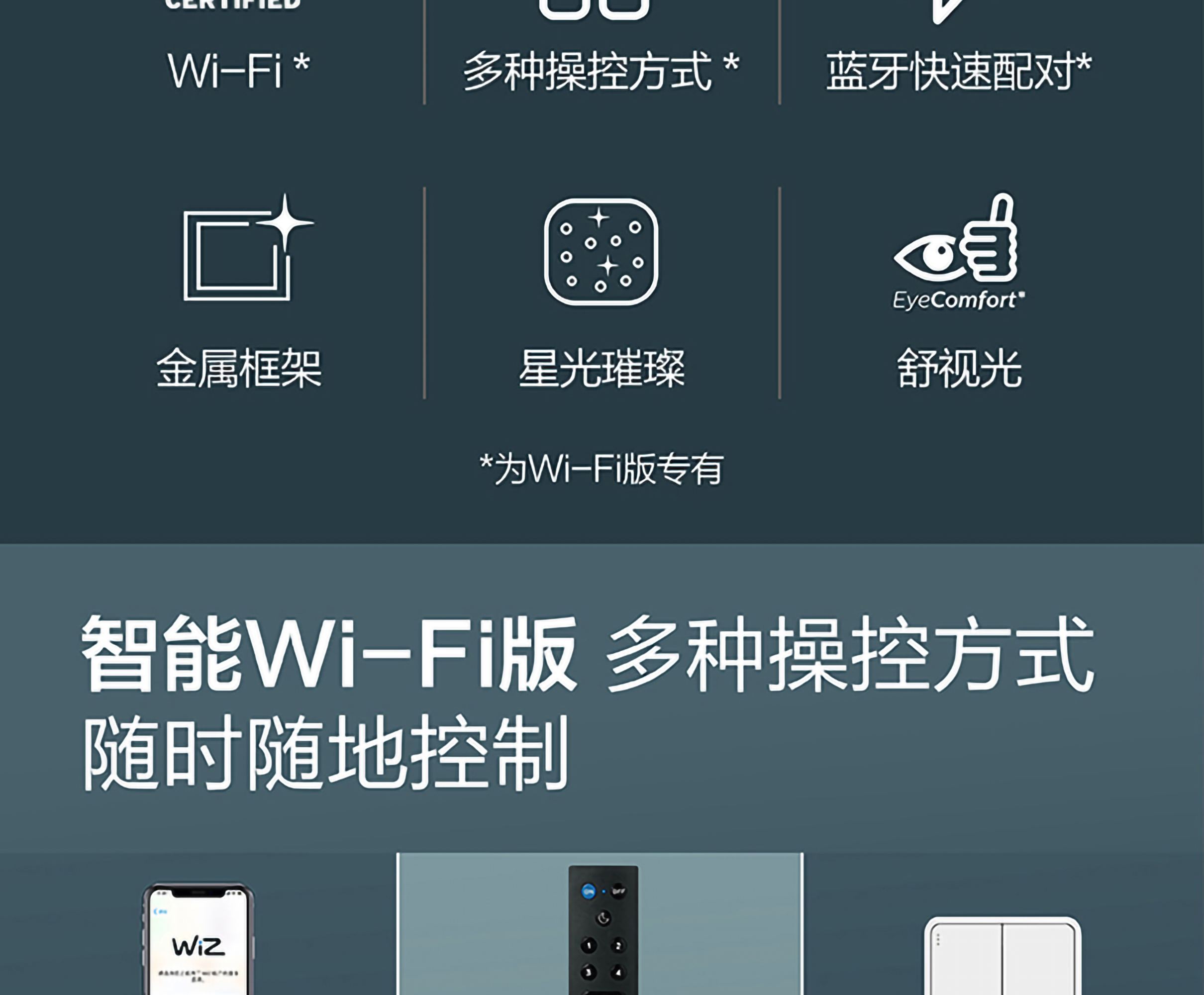 飞利浦生活类 飞利浦智能WiFi版LED吸顶灯悦曜吸顶灯（不含遥控，需另配） 吸顶灯