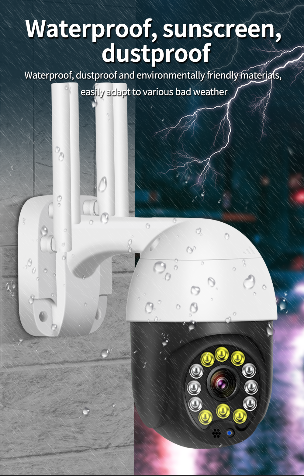 物果 1080P Outdoor Waterproof Mini Speed Dome Camera | Intelligent Dual Light IR & White LED | Motion Detection 摄像机