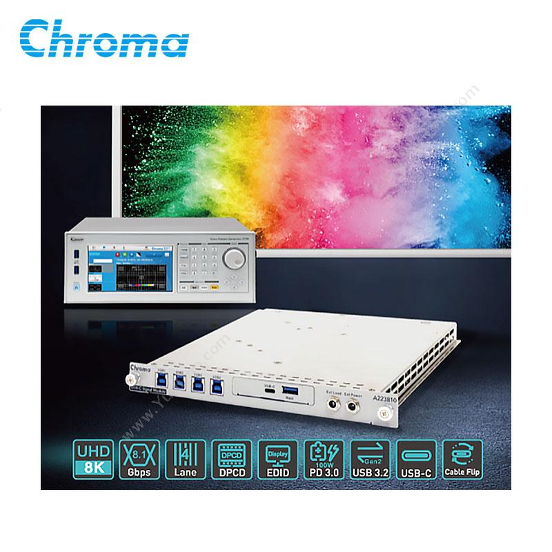 致茂电子USB-C信号模组-ModelA223810视频与色彩测试
